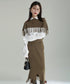 Fringe Knit Cape & Skirt Co-ord